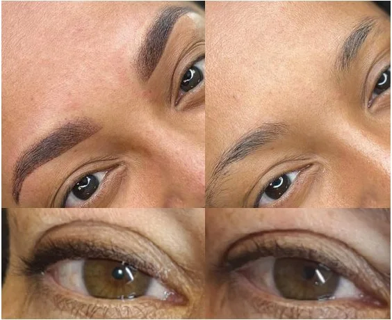 Voor en na permanente make-up bij Eclat de Beauté Gouda